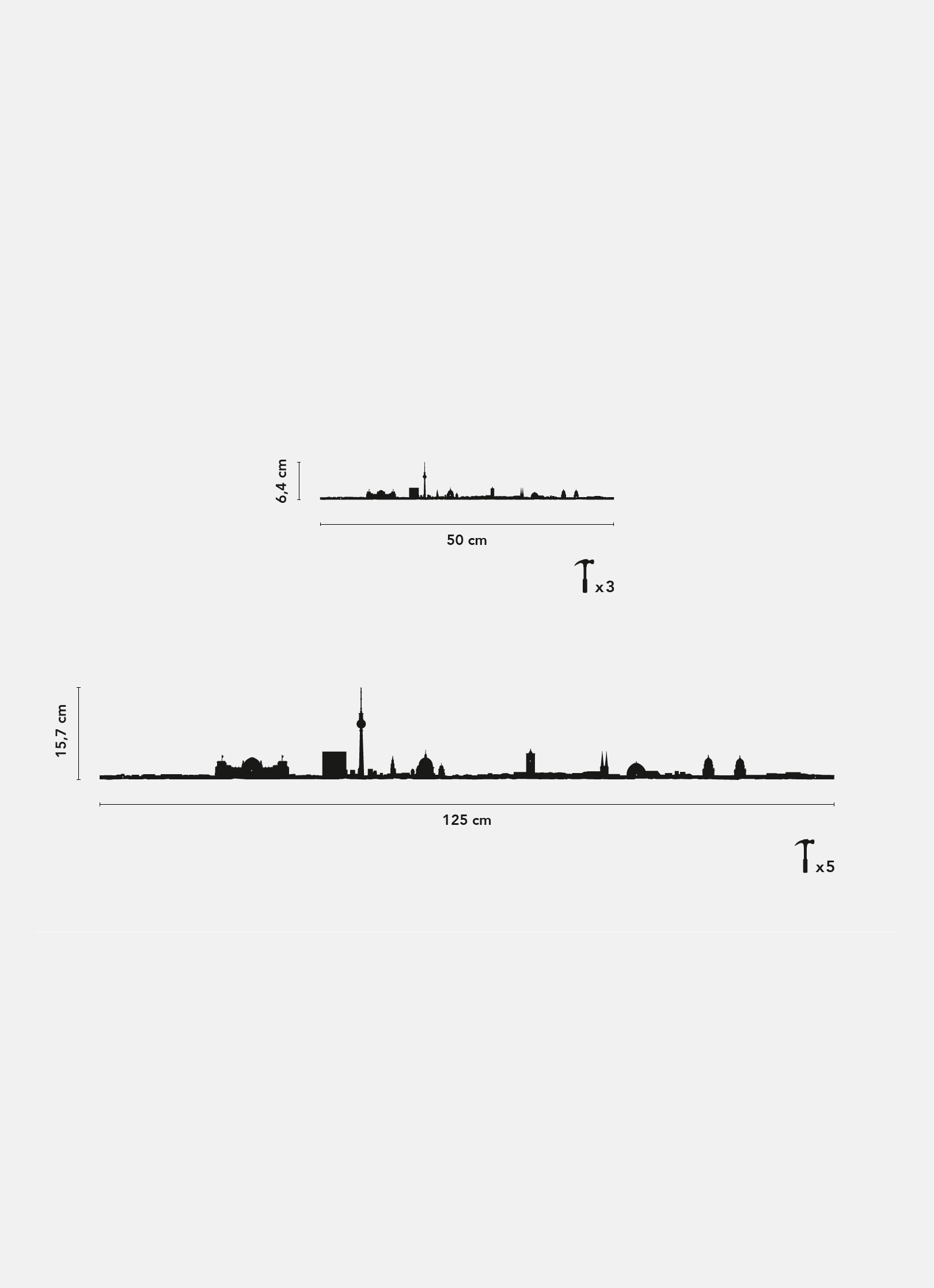Different dimension of the Berlin XL wall decoration