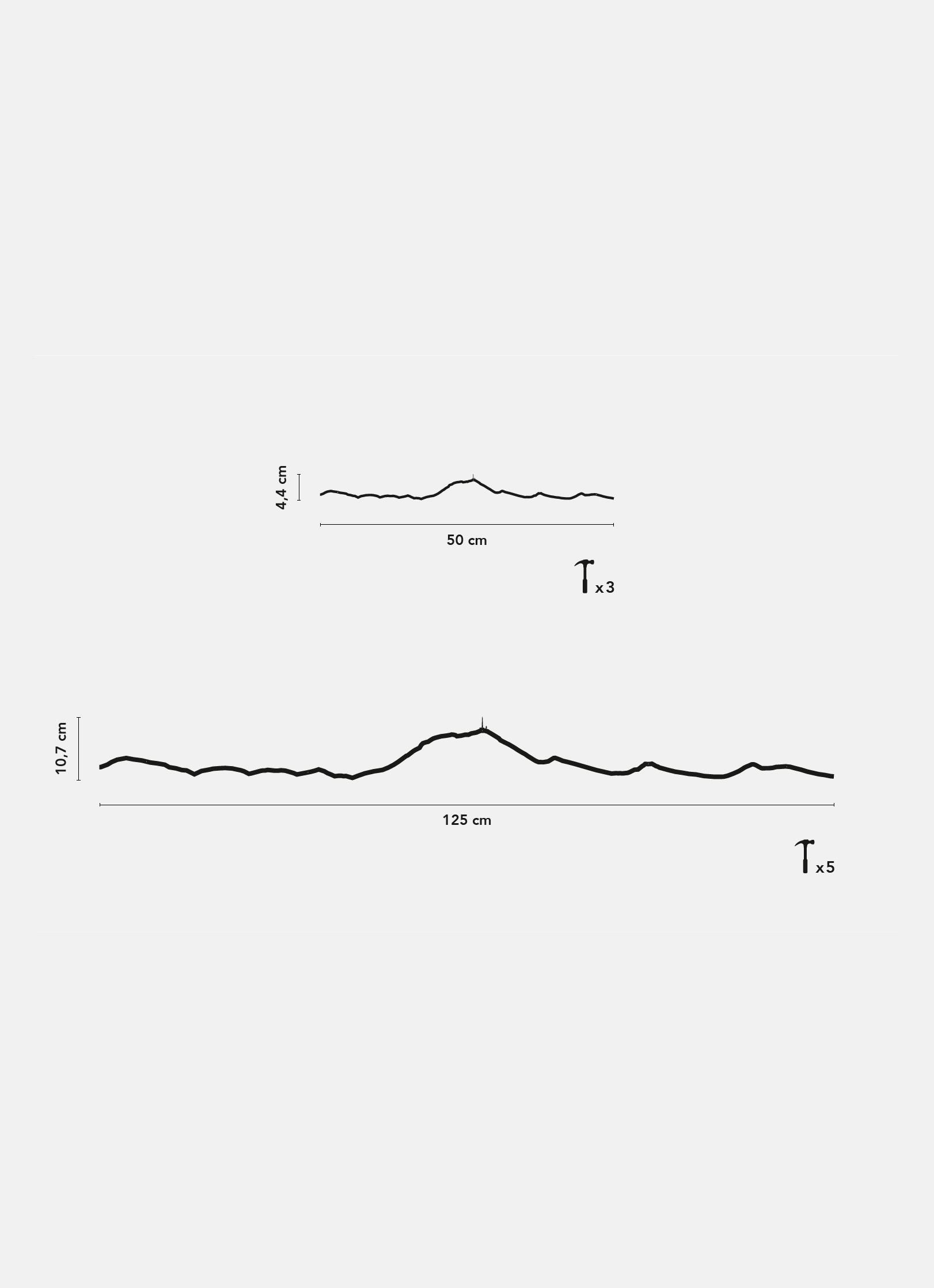 Différentes dimensions de la ligne décorative de Chaîne des Puys