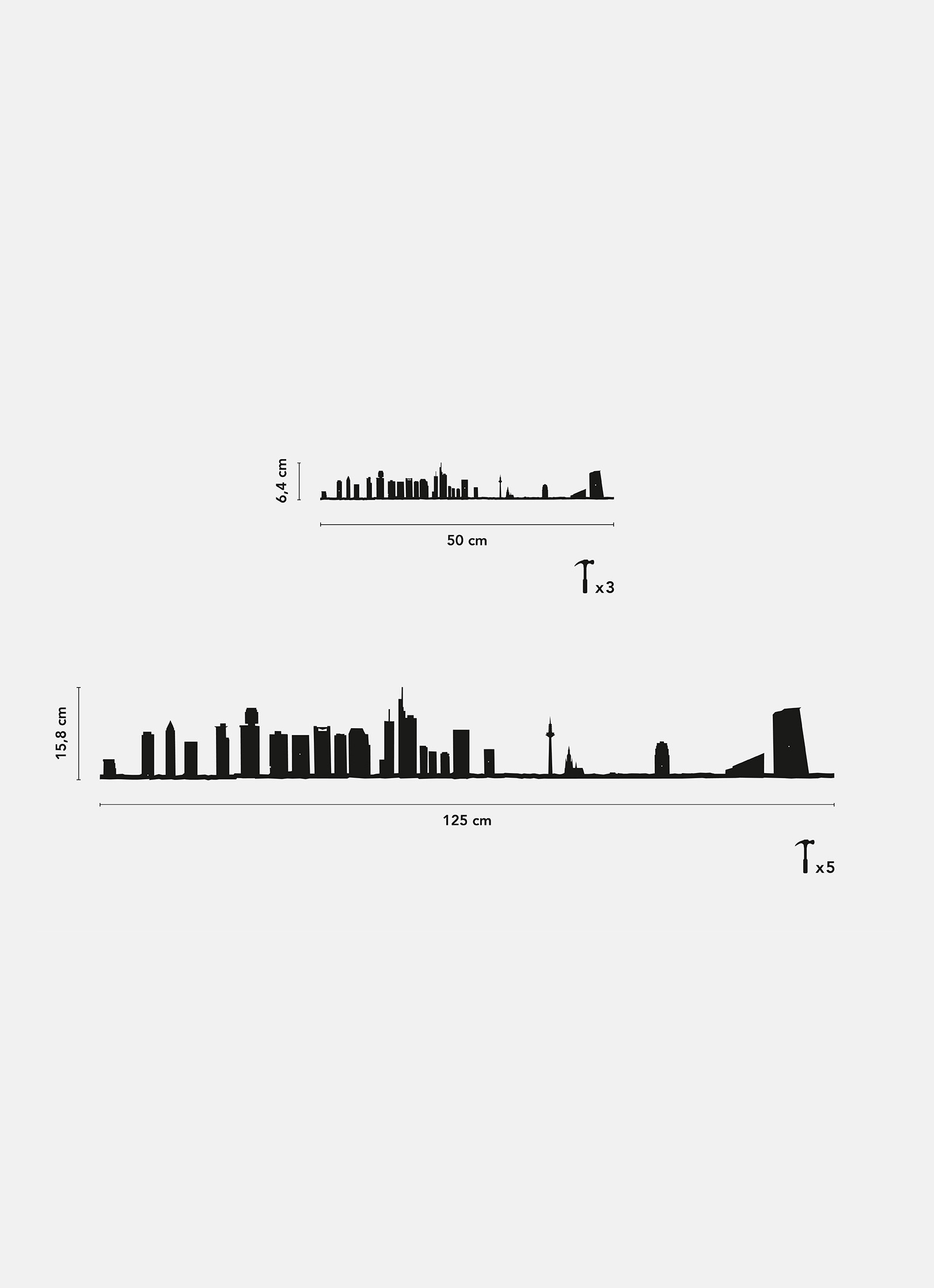 Different dimension of the Frankfurt doré wall decoration