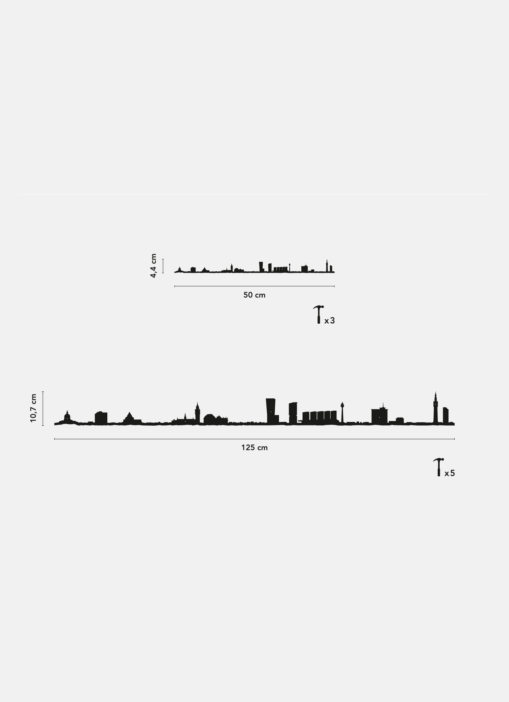 Différentes dimensions de la ligne décorative de Lille XL