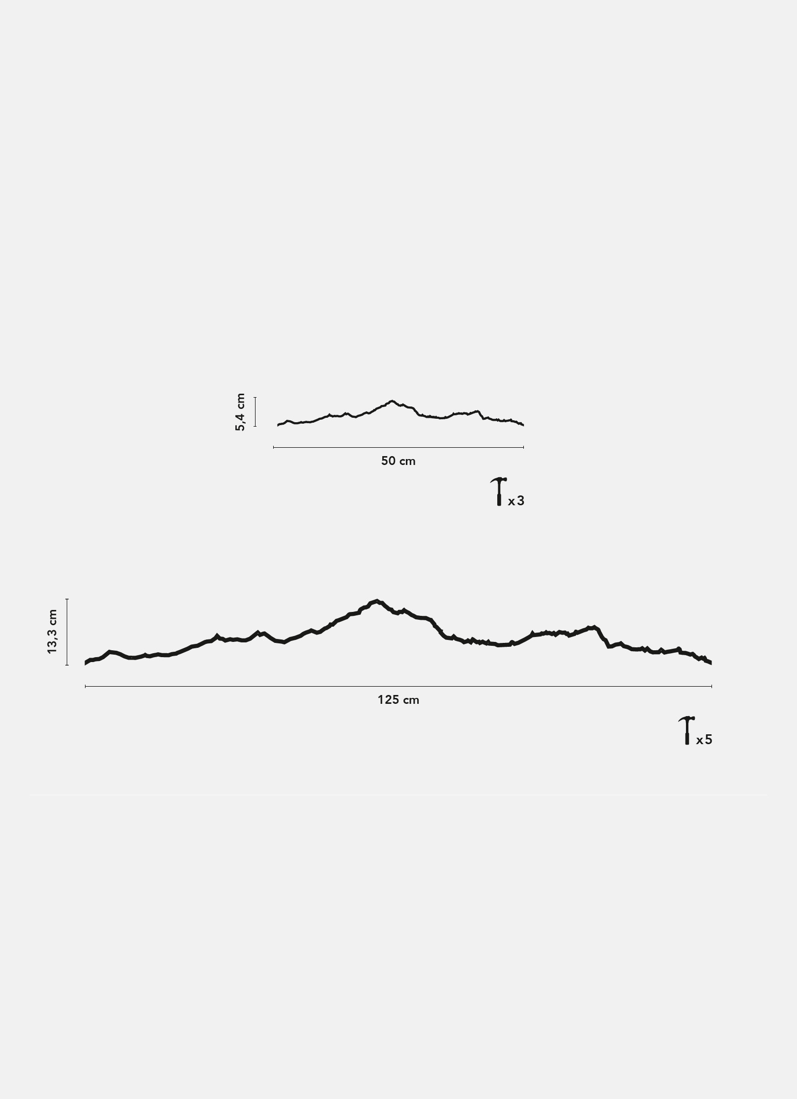 Différentes dimensions de la ligne décorative de Mont Blanc XL