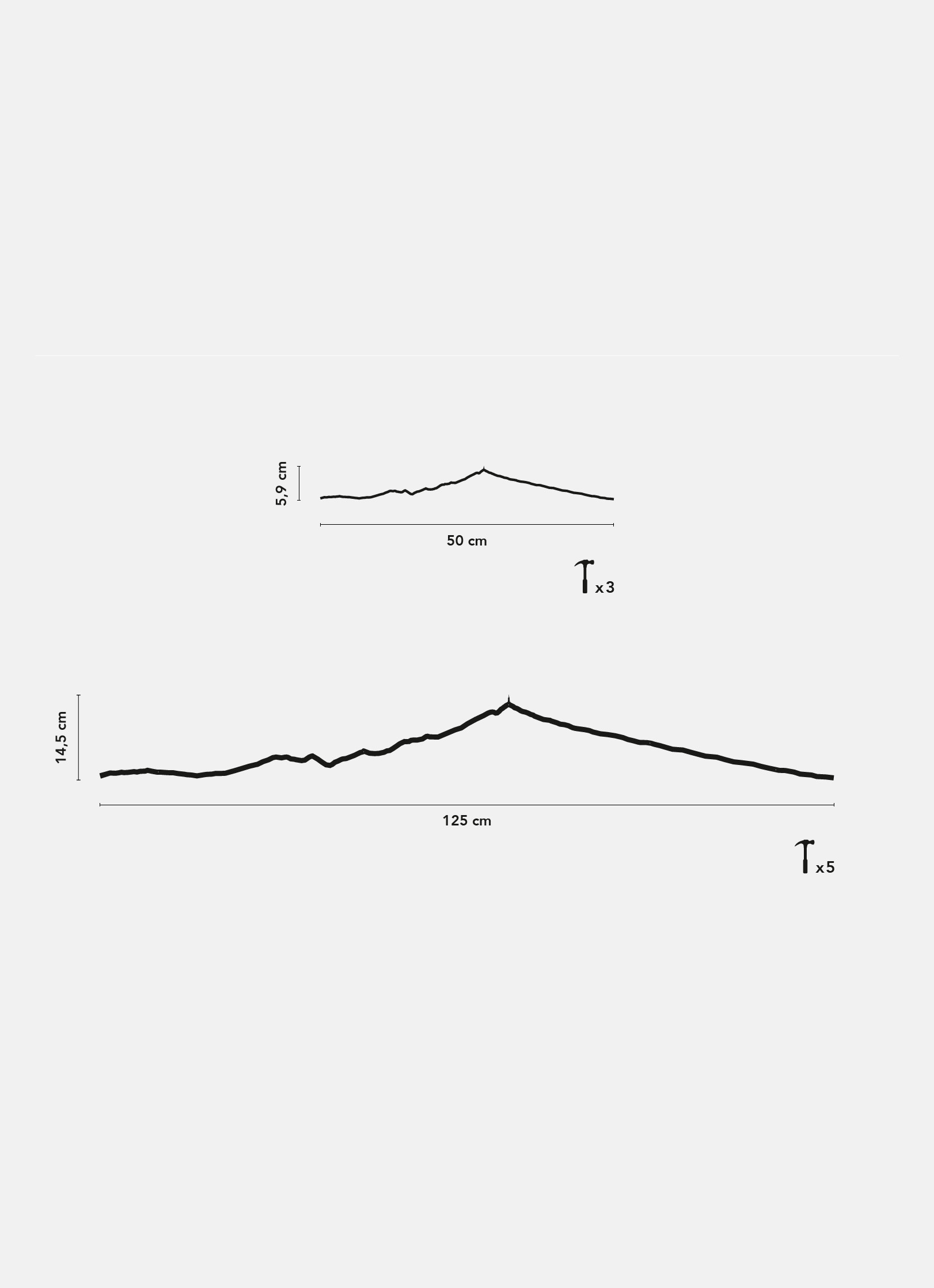 Différentes dimensions de la ligne décorative de Mont Ventoux
