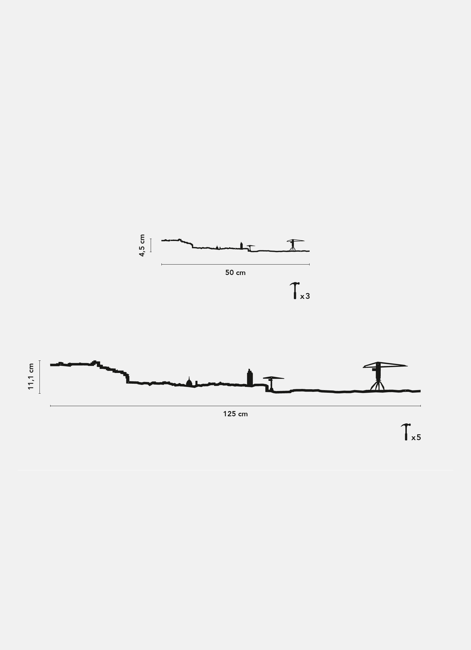 Différentes dimensions de la ligne décorative de Nantes