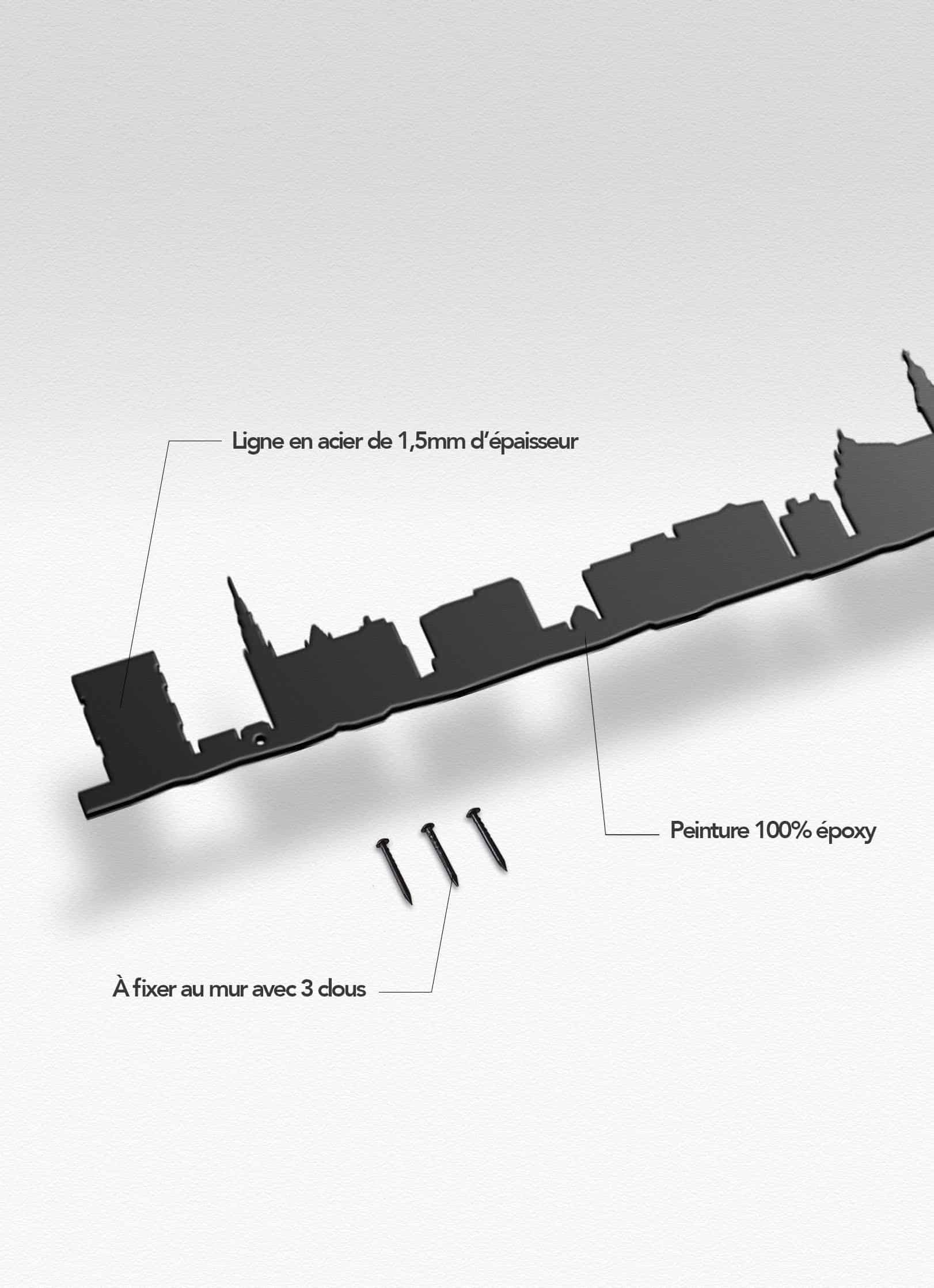 Présentation de la silhouette murale de la ville de Anvers