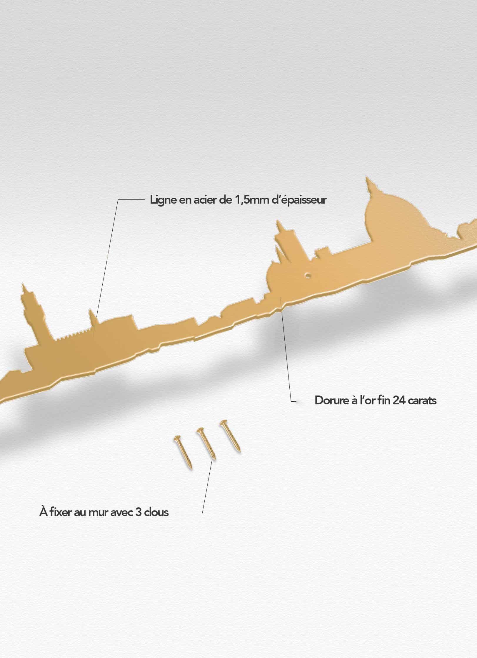 Presentation of the skyline of Florence doré