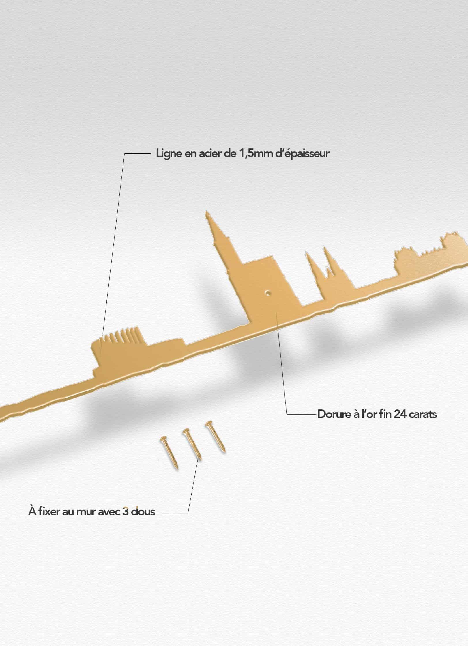 Presentation of the skyline of Strasbourg doré