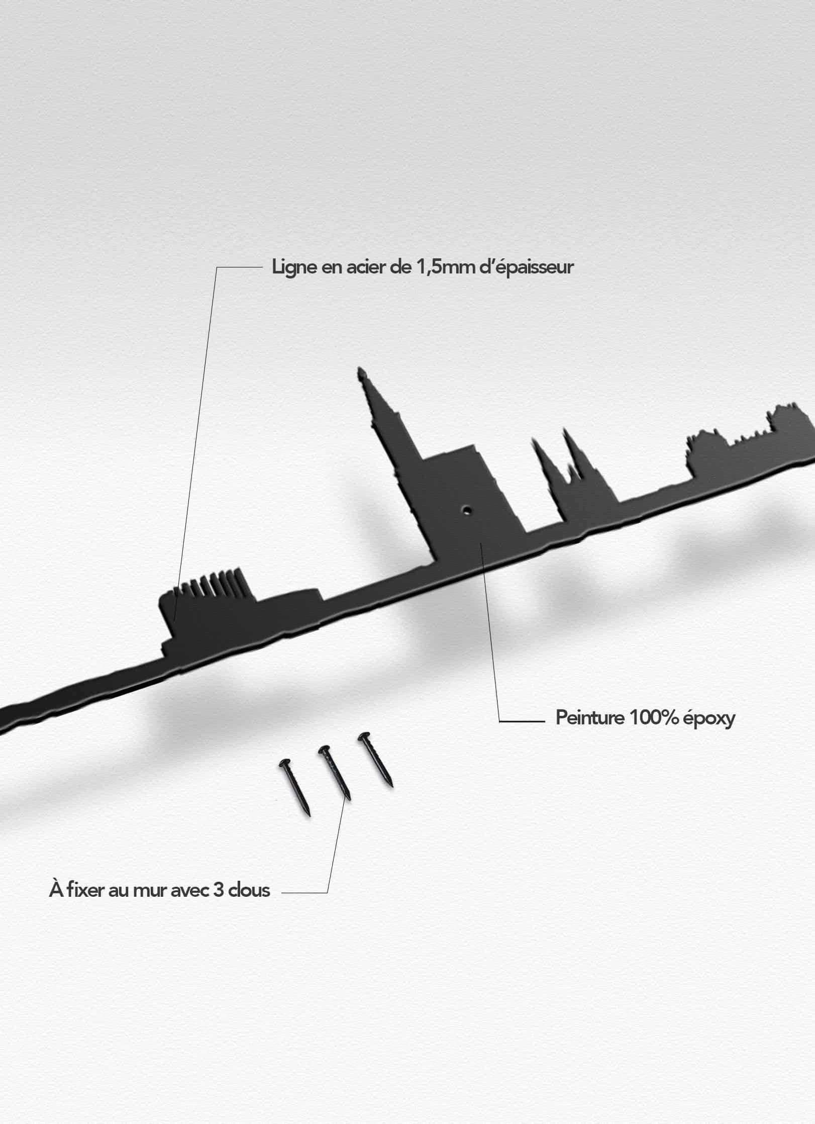 Présentation de la silhouette murale de la ville de Strasbourg