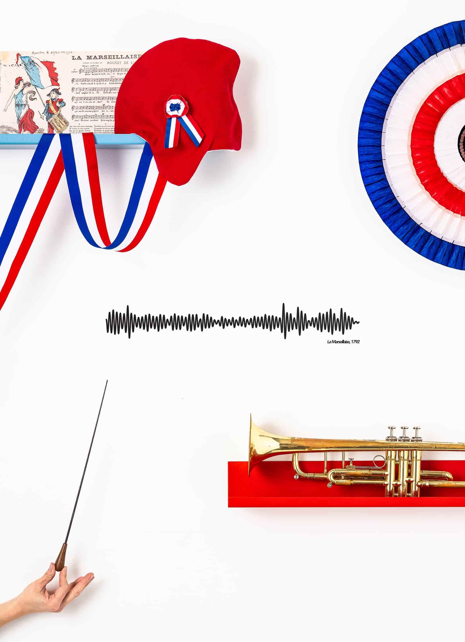 Cliché soundwave de La Marseillaise, Rouget de Lisle