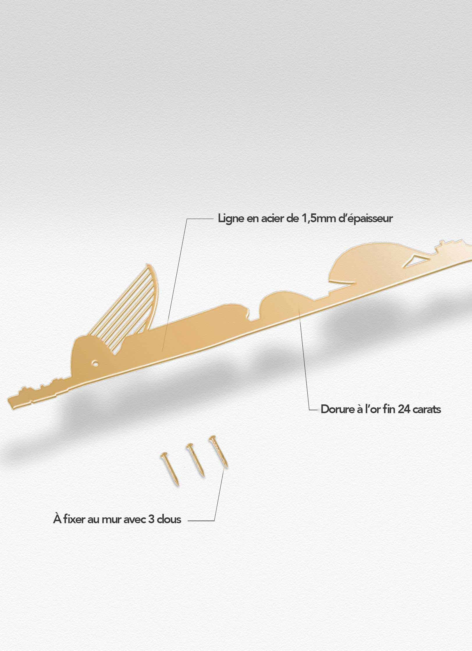 Presentation of the skyline of Valence doré