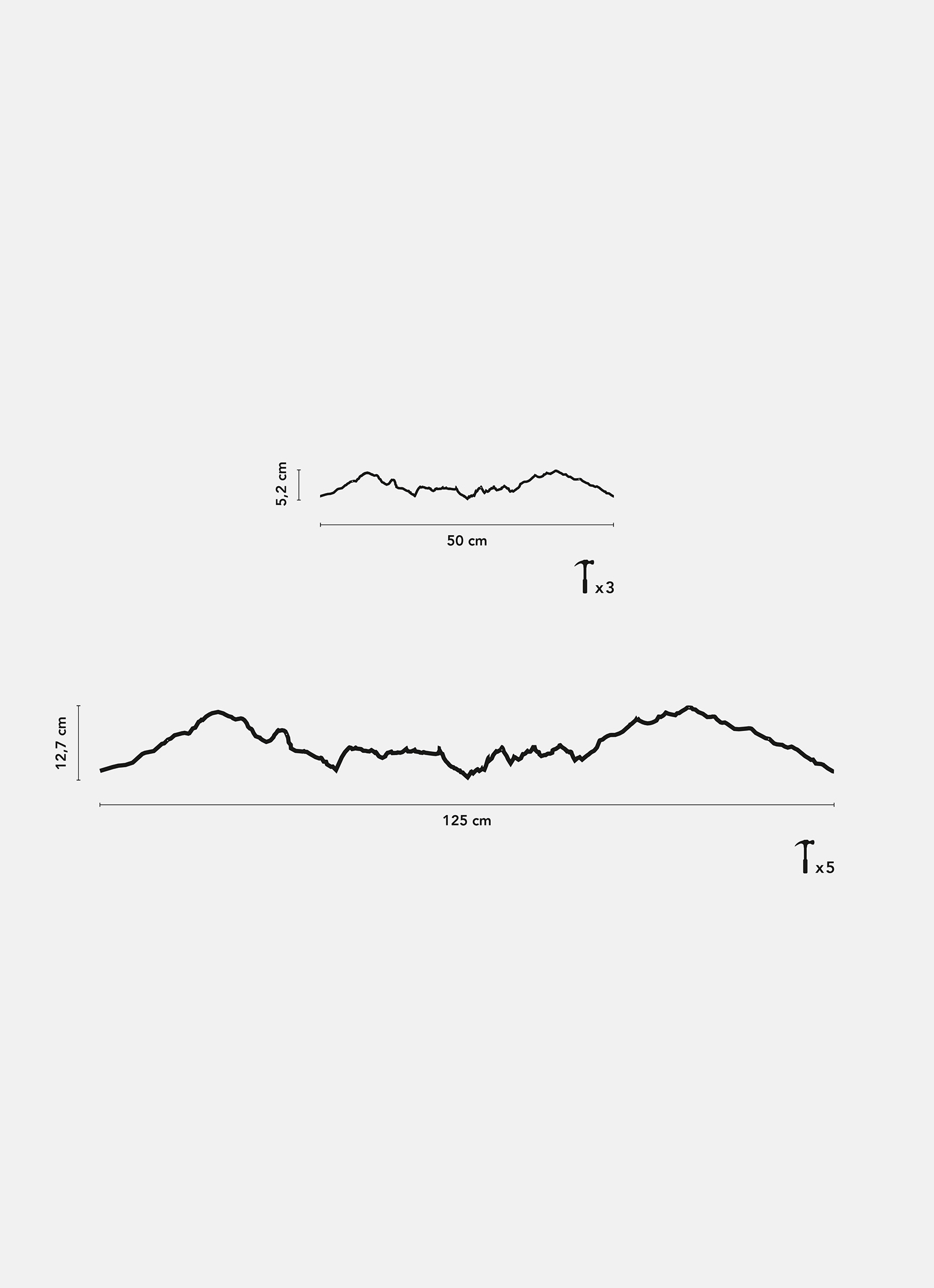 Différentes dimensions de la ligne décorative de Chamonix
