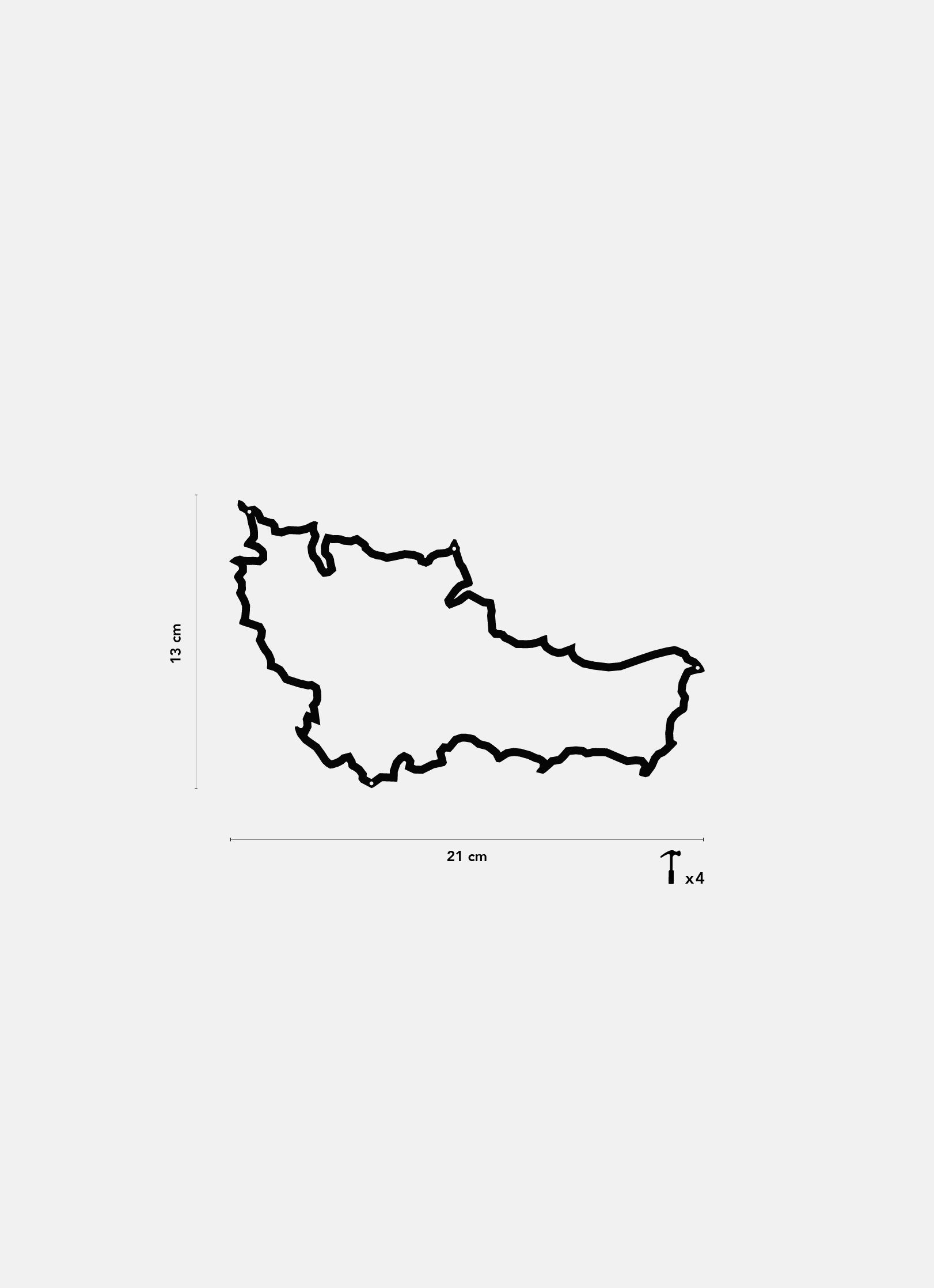 Différentes dimensions de la ligne décorative de Belle-Île-en-Mer